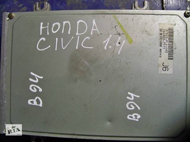 Блок управления двигателем J6/37820-P1J-663 на Honda Civic 1.4L(D14A8) 1994-2002 года. код B94