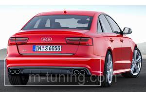 Диффузор заднего бампера Audi A6 C7 (14-18) стиль S6 тюнинг обвес