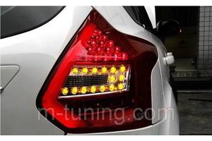 Діодні ліхтарі Led тюнінг оптика Ford Focus 3 хетч (11-14) червоні