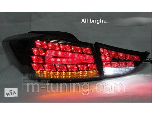 Фонари Hyundai Elantra MD тюнинг Led оптика (тонированные) - Фото 4