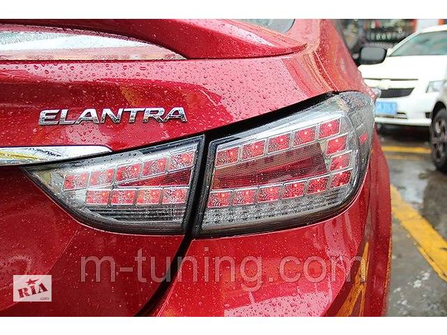 Фонари Hyundai Elantra MD тюнинг Led оптика (тонированные) - Фото 6