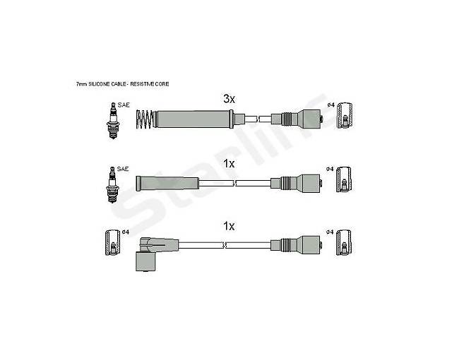 Комплект кабелів запалювання OPEL KADETT E (T85) / OPEL VECTRA A (J89) 1984-1997 г.