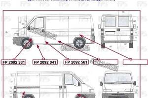 Левая передняя ремонтная часть PEUGEOT BOXER -06