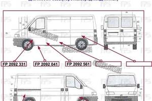 Левая ремонтная часть FIAT DUCATO (1994-2002)