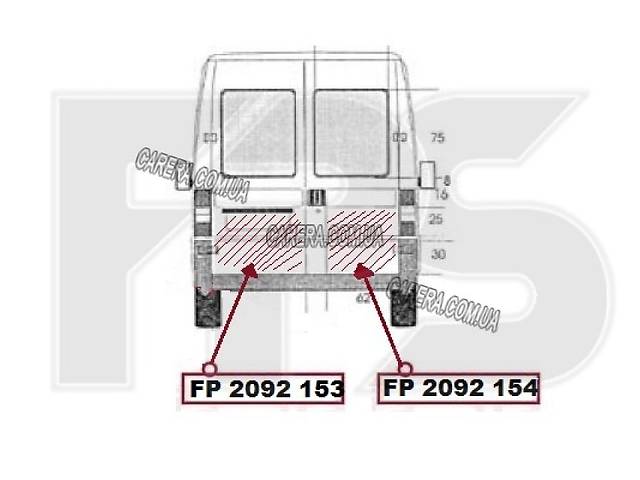 Левая ремонтная часть FIAT DUCATO (1994-2002)