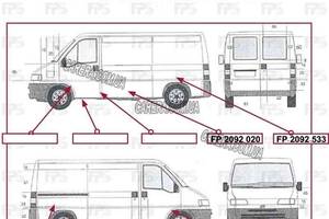 Левая ремонтная часть FIAT DUCATO (1994-2002)