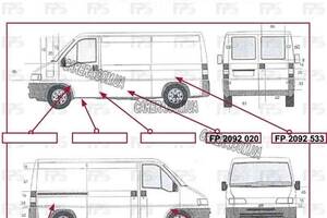 Левая ремонтная часть PEUGEOT BOXER (1994-2002)