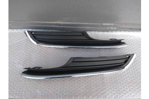 Молдинг переднего бампера решетка накладка нижняя внизу туманки с хром молингом для Volkswagen Golf VII 2013 - 2017 год
