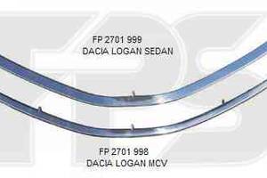 Накладка решітки Dacia Logan 2007-2009 (Універсал) Хромированная (Код: FP 2701 998) 