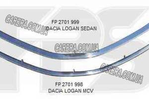 Накладка решетки хром. нижн. RENAULT LOGAN -13