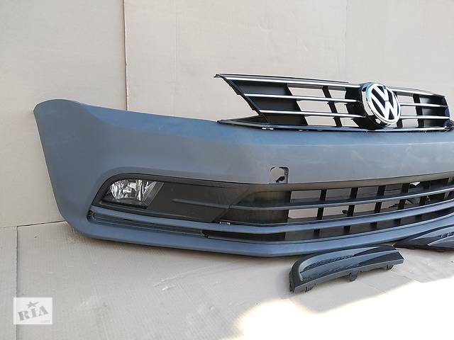 Новый бампер передний взборе с противотуманками для Volkswagen Jetta Lift 2015 - 2017 год ресталинг - Фото 5