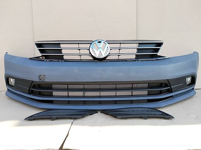 Новый бампер передний взборе с противотуманками для Volkswagen Jetta Lift 2015 - 2017 год ресталинг - Фото 8