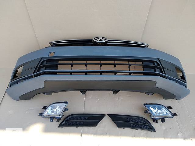Новый бампер передний взборе с противотуманками для Volkswagen Jetta Lift 2015 - 2017 год ресталинг - Фото 11