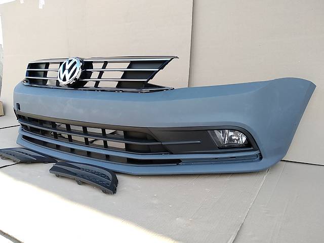 Новый бампер передний взборе с противотуманками для Volkswagen Jetta Lift 2015 - 2017 год ресталинг - Фото 21