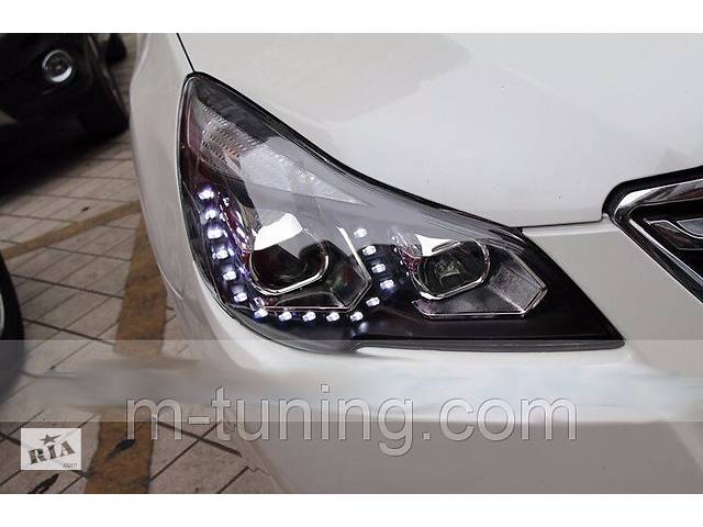 Передні фари Led тюнінг оптика Subaru Outback BM (09-13) чорні