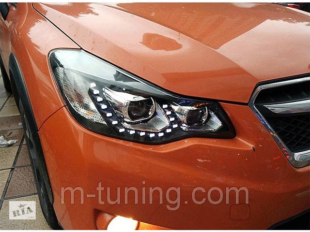 Передние фары Subaru XV тюнинг Led оптика (линза под ксенон)