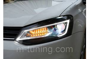 Передні фари Led тюнінг оптика Volkswagen Polo Mk5 (11-15) стиль ауді (ксенон)