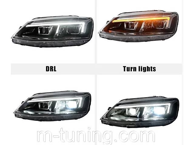 Передние фары VW Jetta 6 тюнинг оптика стиль Ауди А5 ксенон: Фара ...