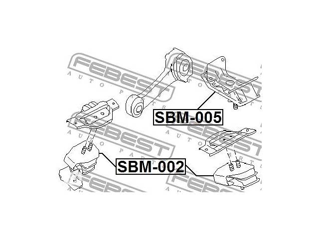 Подушка двигателя задняя AT SUBARU EXIGA (YA_) / SUBARU FORESTER (SF_) 1992-2015 г.