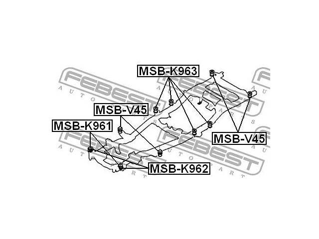 Подушка подрамника MITSUBISHI PAJERO CLASSIC (V2_W) / MITSUBISHI PAJERO II 1990-2001 г.