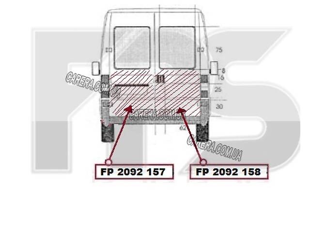 Правая ремонтная часть PEUGEOT BOXER (1994-2002)