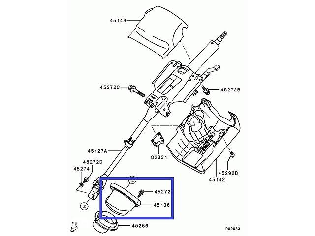 Пыльник рулевой колонки Mitsubishi Outlander XL, 2008 г.в. 4402A005