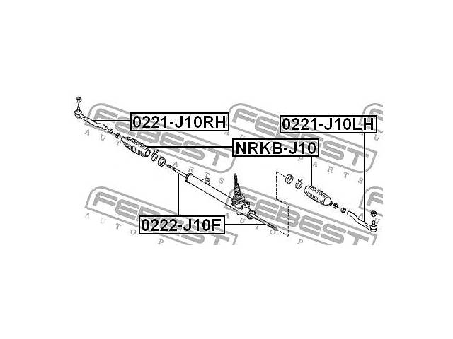 Пыльник рулевой рейки NISSAN X-TRAIL (T31) / NISSAN QASHQAI / QASHQAI +2 I 2006-2014 г.