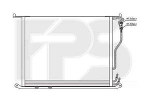 Радіатор кондиціонера MERCEDES S (C215), S (W220), SL (R230) 2.8-6.3 1998-2012 FP 46 K110