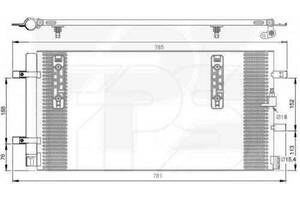 Радіатор кондиціонера (з осушувачем) AUDI A4, A4 ALLROAD, A5, A6, A6 ALLROAD, A7, Q5 1.8-4.2 06.07-