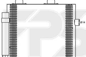 Радіатор кондиціонера (з осушувачем) CITROEN C1; PEUGEOT 107; TOYOTA AYGO 1.0/1.4D 05-14