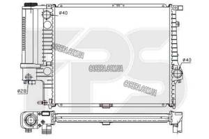 Радіатор bmw 5 (e34) 88-97