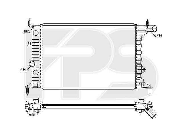 Радиатор двигателя (АКПП) OPEL VECTRA B 1.6-2.0 10.95-07.03 (FP 52 A280-X)