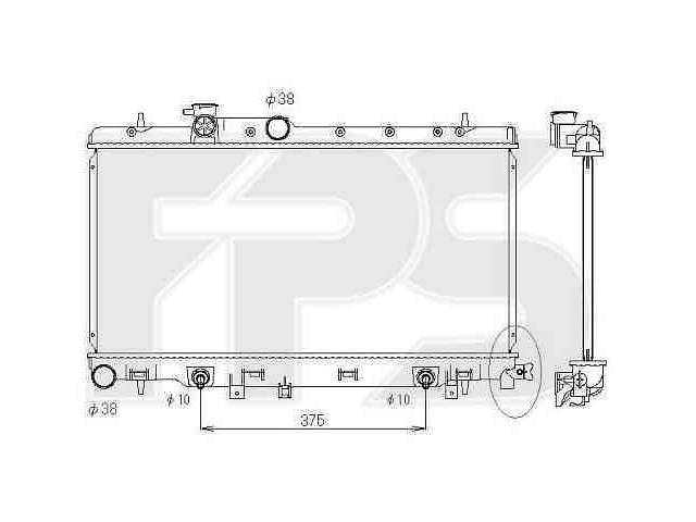 Радиатор двигателя (АКПП) SUBARU IMPREZA, LEGACY III, OUTBACK 1.6-3.0 10.98-06.09