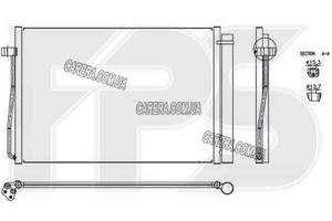 Радиатор кондиционера BMW 5 (E60) 03-10