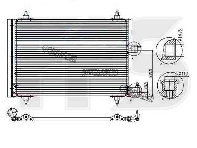 Радиатор кондиционера CITROEN BERLINGO 02-07