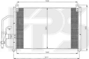 Радиатор кондиционера Daewoo Lanos 1998-2018 FP 22 K308-P