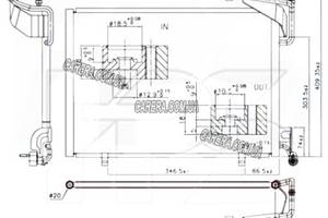 Радиатор кондиционера FORD TRANSIT CONNECT