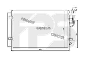 Радиатор кондиционера HYUNDAI ELANTRA 06-10 (HD)