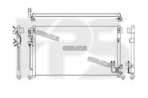 Радиатор кондиционера MITSUBISHI LANCER IX 04-08 (CS)