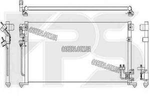 Радиатор кондиционера MITSUBISHI LANCER IX 04-08 (CS)