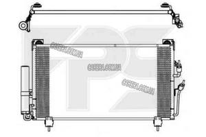Радіатор кондиціонера MITSUBISHI OUTLANDER I 03-11 (КРІМ XL)