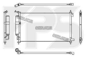 Радиатор кондиционера NISSAN TIIDA 05- ЕВРОПА/СРЕДНИЙ ВОСТОК