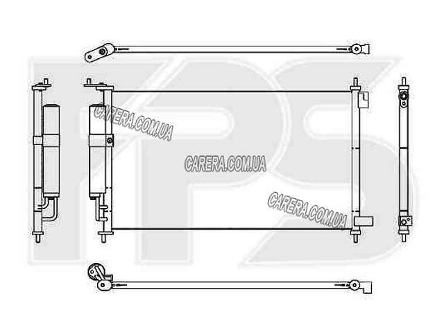 Радиатор кондиционера NISSAN TIIDA 05- ЕВРОПА/СРЕДНИЙ ВОСТОК