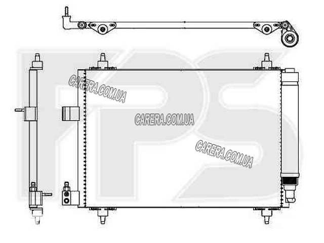 Радиатор кондиционера PEUGEOT 407 04-10