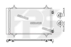 Радиатор кондиционера PEUGEOT EXPERT 07-