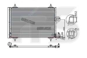 Радиатор кондиционера PEUGEOT PARTNER 02-07