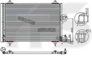 Радиатор кондиционера PEUGEOT PARTNER 02-07