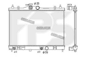 Радиатор NISSAN TIIDA 05- ЕВРОПА/СРЕДНИЙ ВОСТОК
