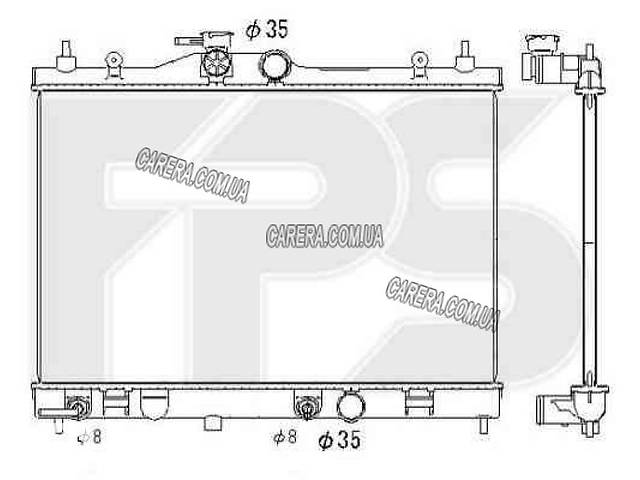 Радиатор NISSAN TIIDA 05- ЕВРОПА/СРЕДНИЙ ВОСТОК