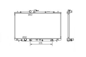 Радиатор охлаждения ACURA RDX (07-) Glyser 112995